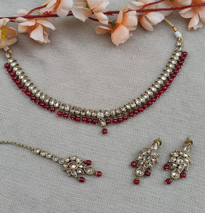 Vrisha Polki Necklace Set