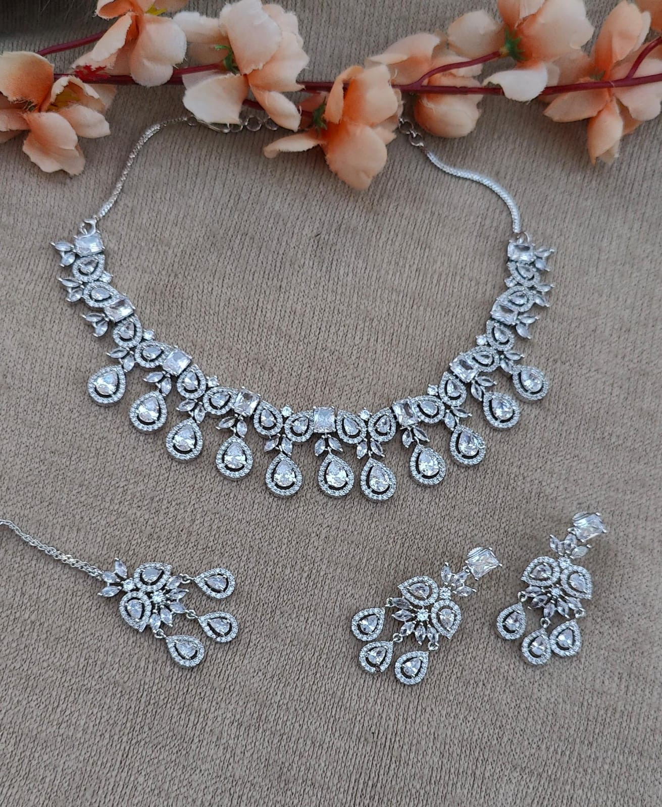 Rishwika AD/CZ Necklace Set