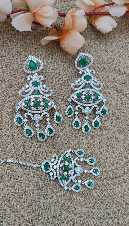 Kashika AD Earrings Tikka