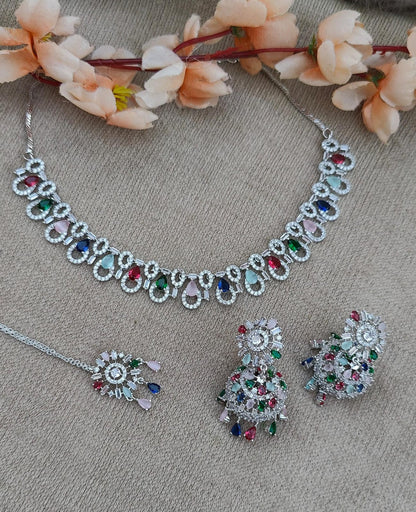 Rutika AD Necklace Set