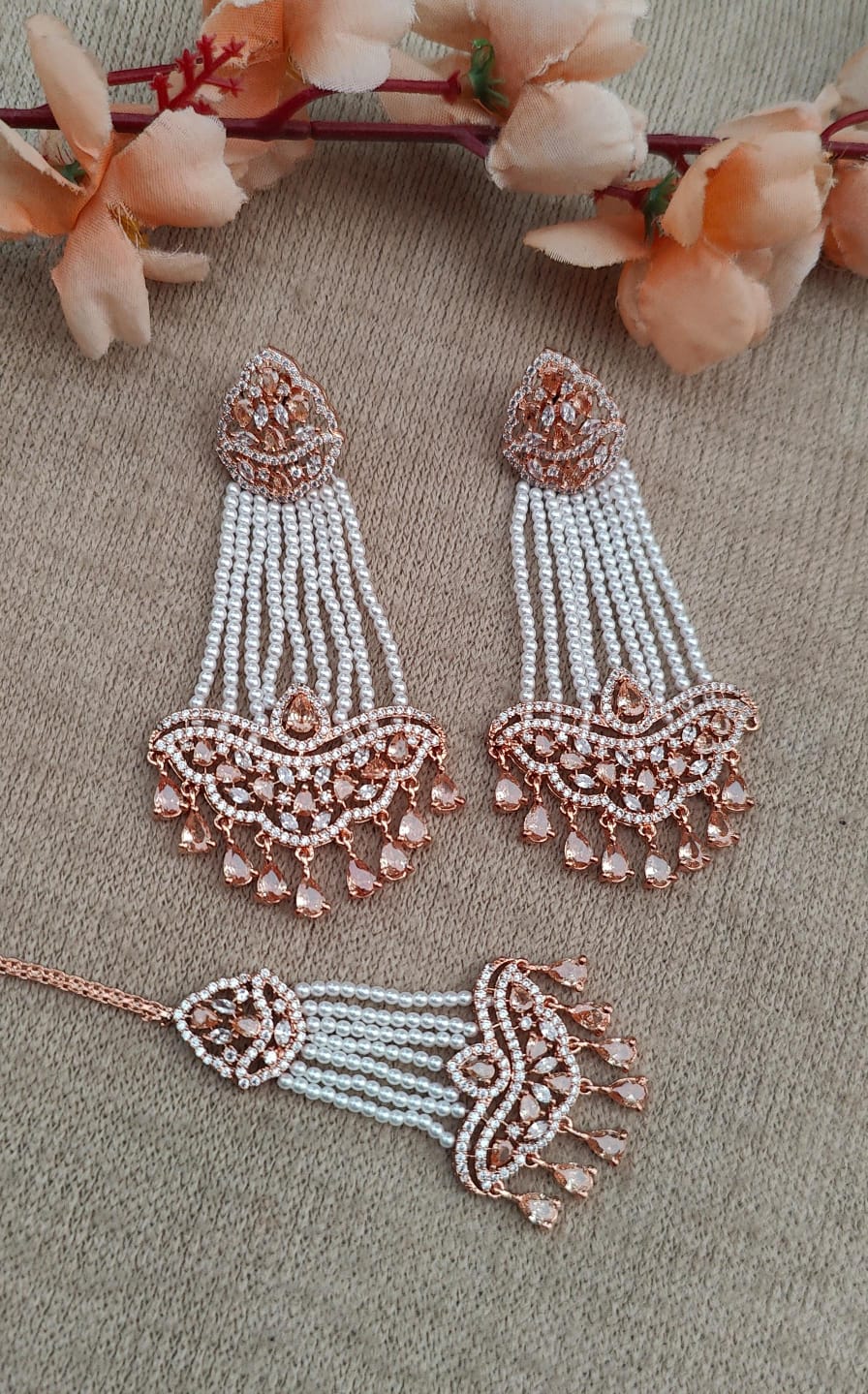 Rumi Jhumar AD Earrings Tikka