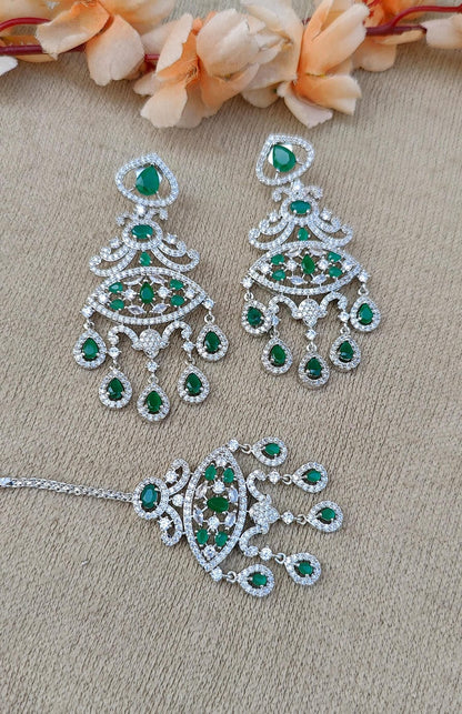 Kashika AD Earrings Tikka