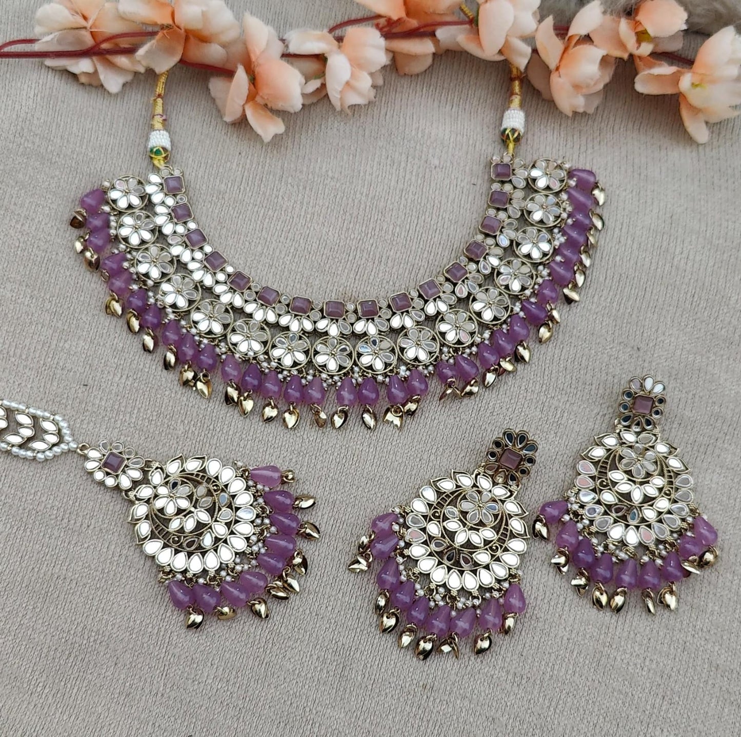 Aashifa Mirror Necklace Set