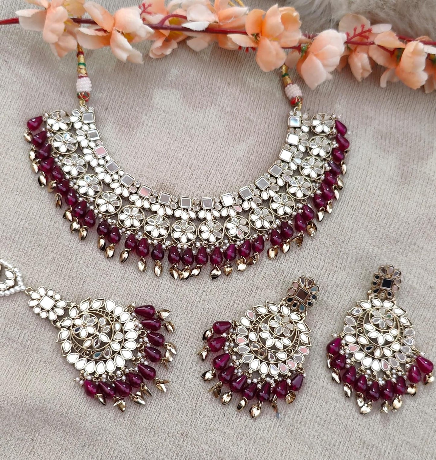 Aashifa Mirror Necklace Set