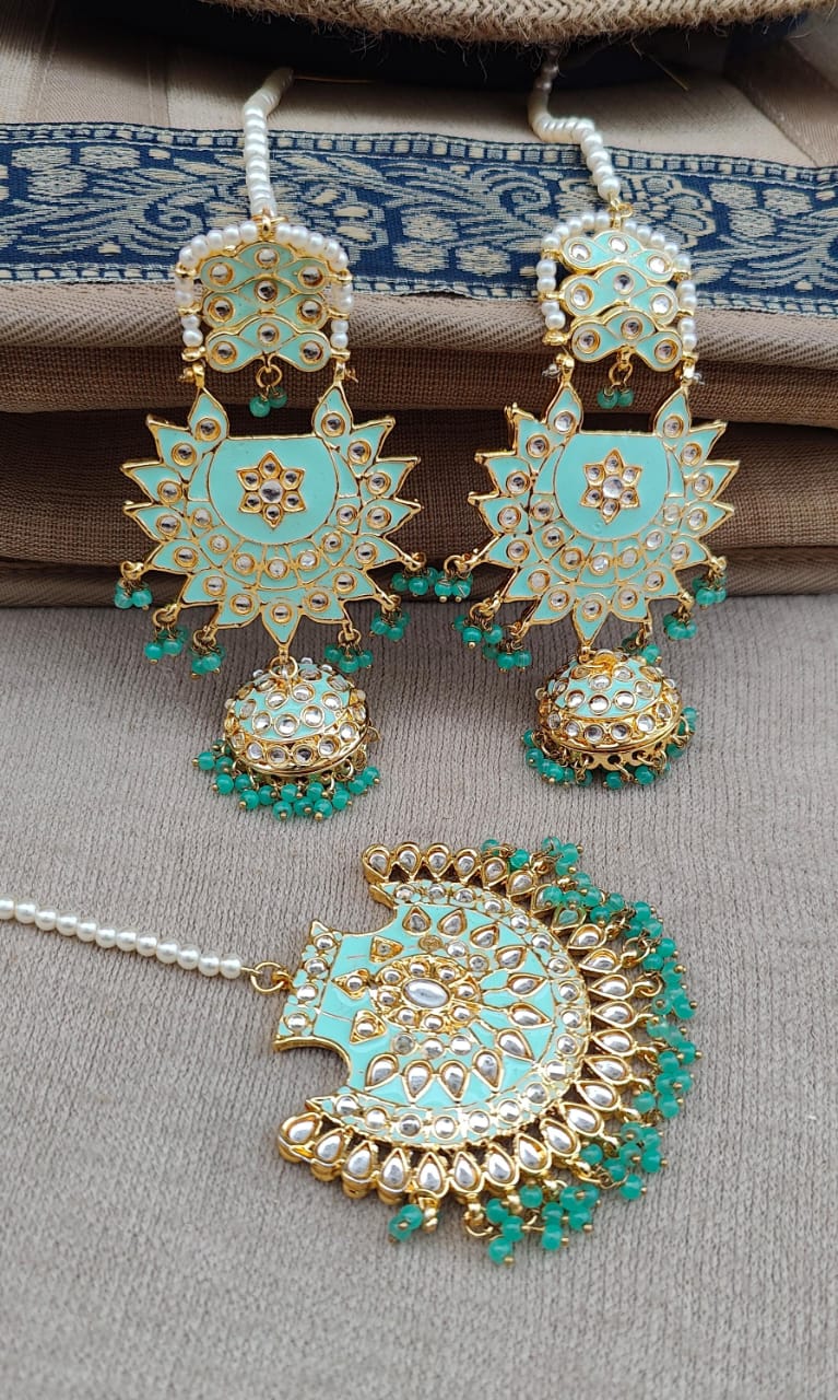 Purvika Kundan Jhumki Tikka