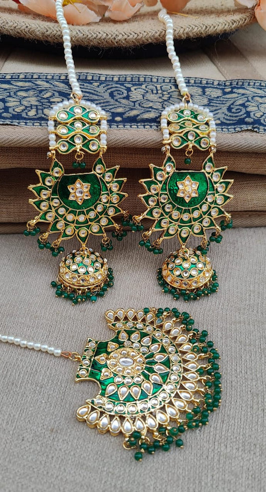 Purvika Kundan Jhumki Tikka