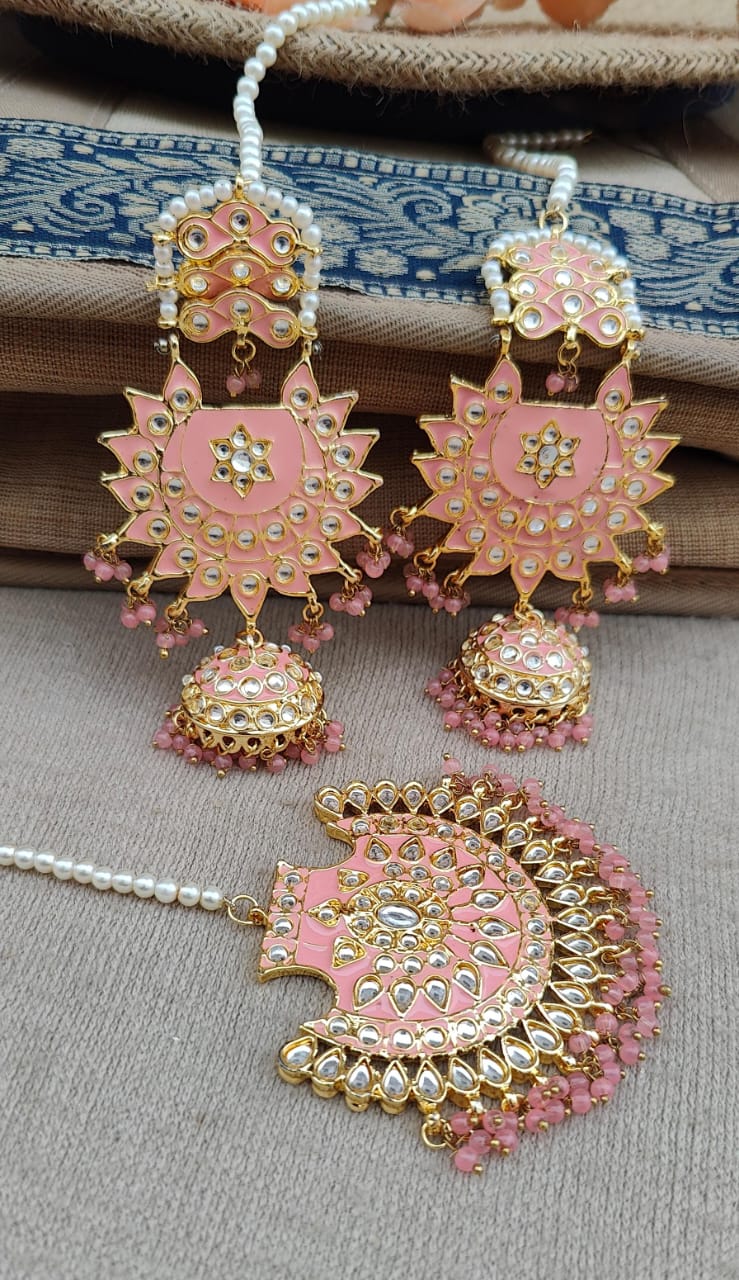 Purvika Kundan Jhumki Tikka