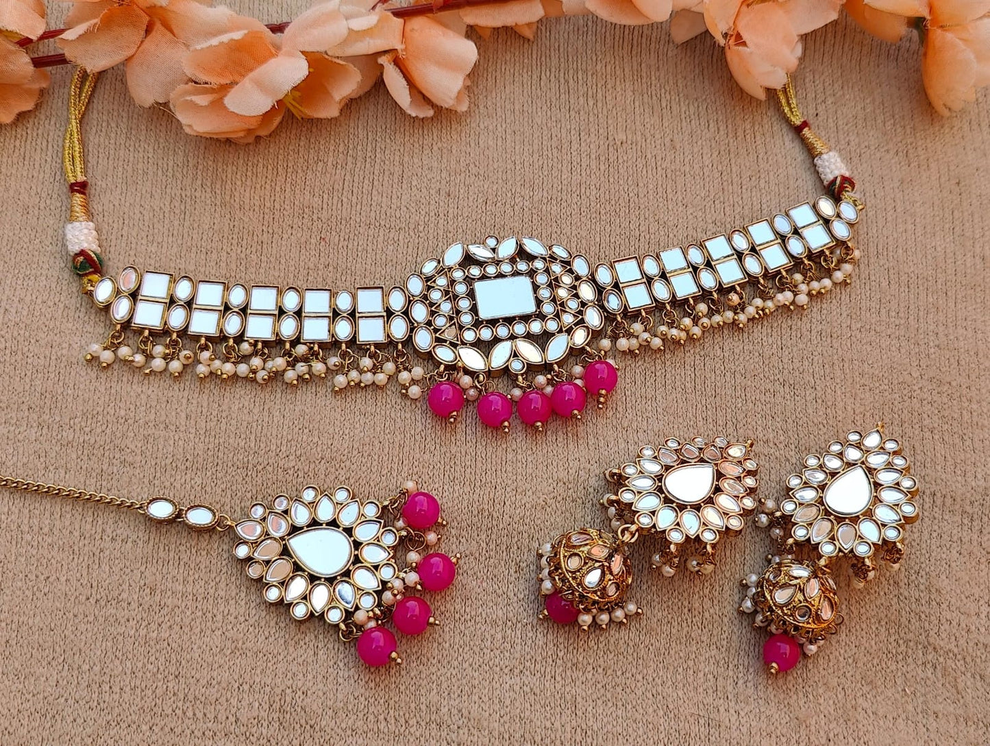 Muskaan Mirror Choker Set