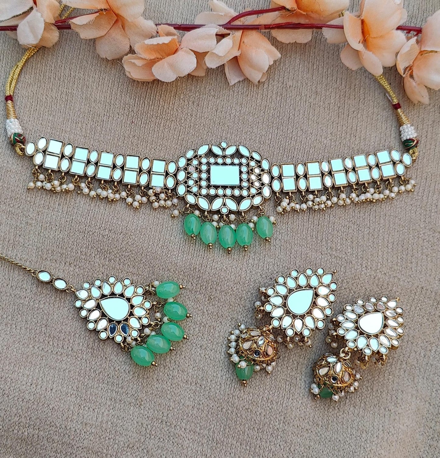 Muskaan Mirror Choker Set