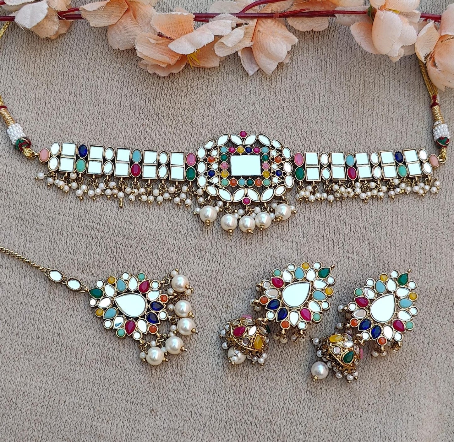 Muskaan Mirror Choker Set