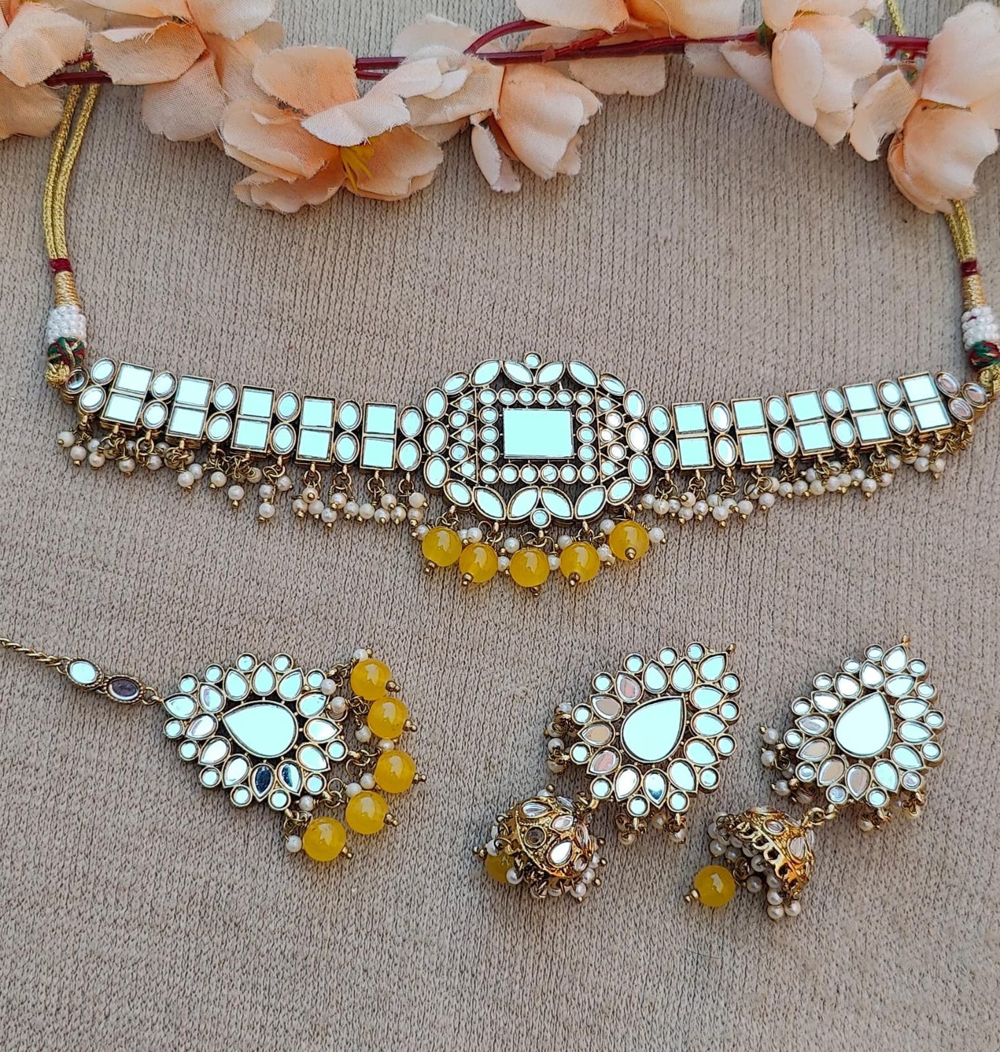 Muskaan Mirror Choker Set