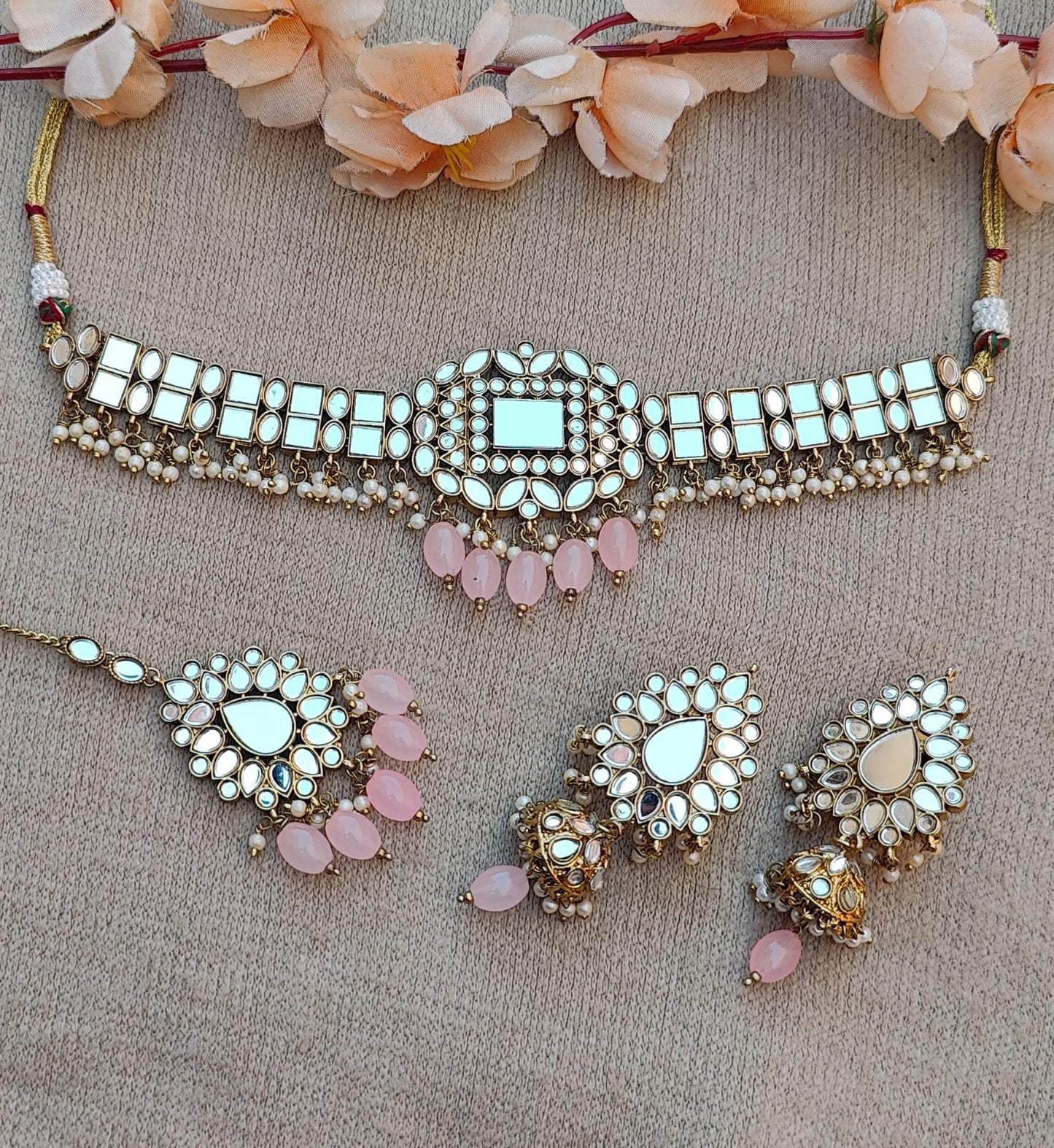 Muskaan Mirror Choker Set