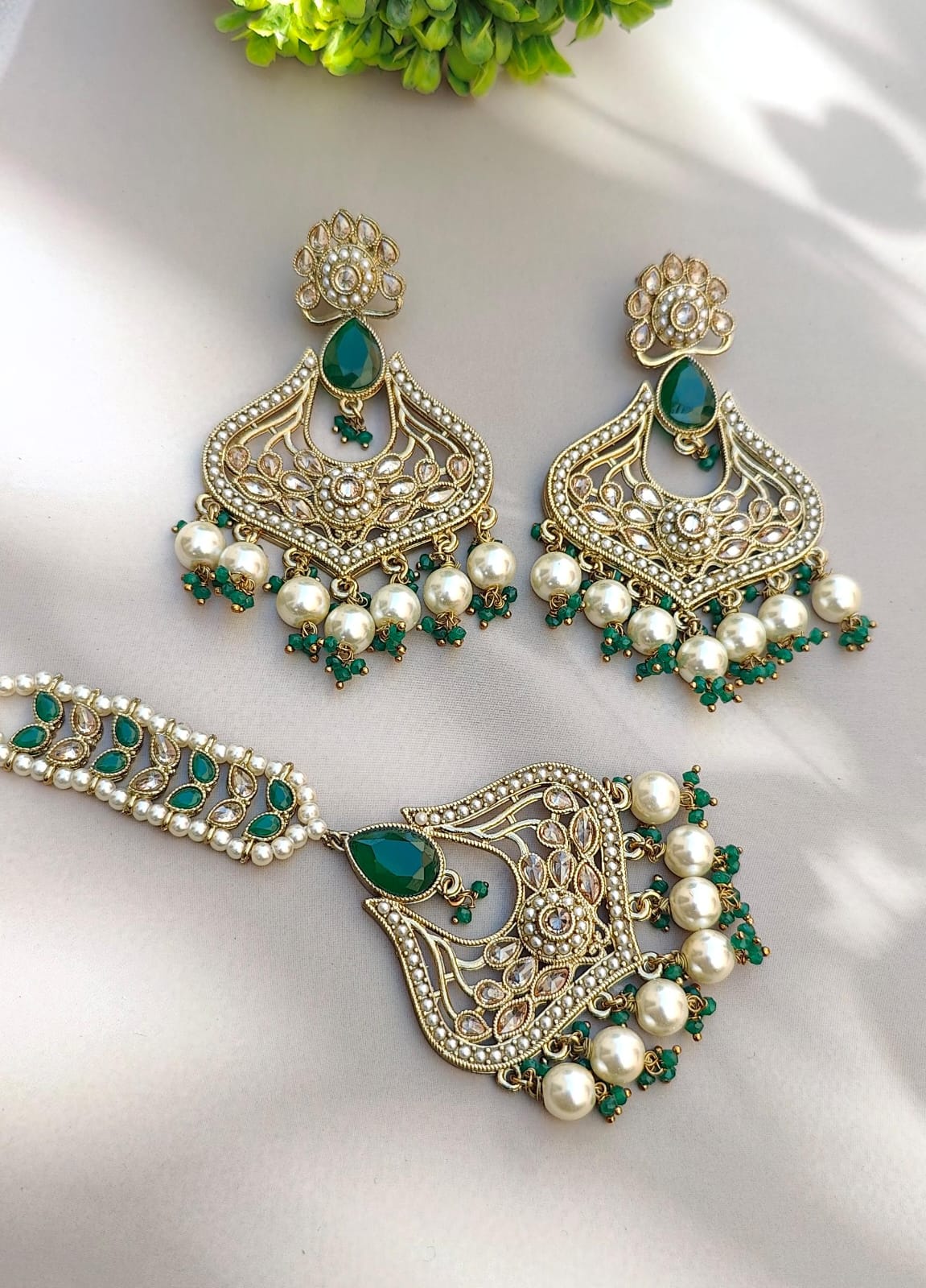 Rhea Polki Earrings Tikka