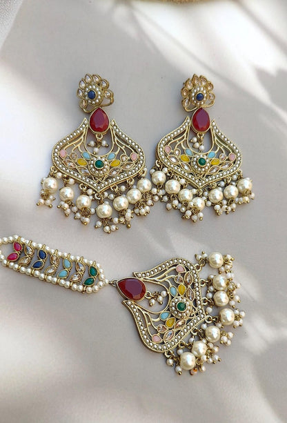 Rhea Polki Earrings Tikka