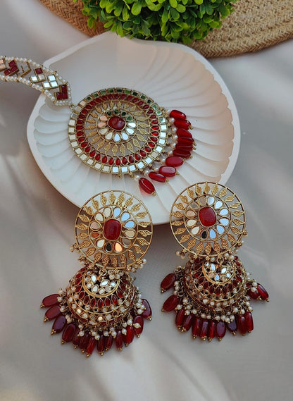 Anuja Oversized Mirror Jhumki Tikka