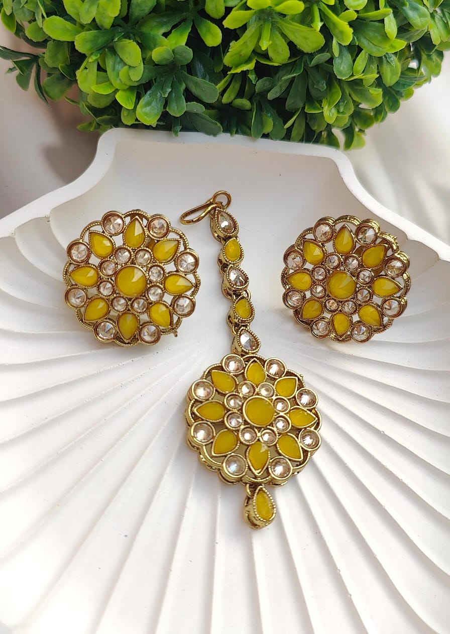 Anaya Polki Earrings Tikka