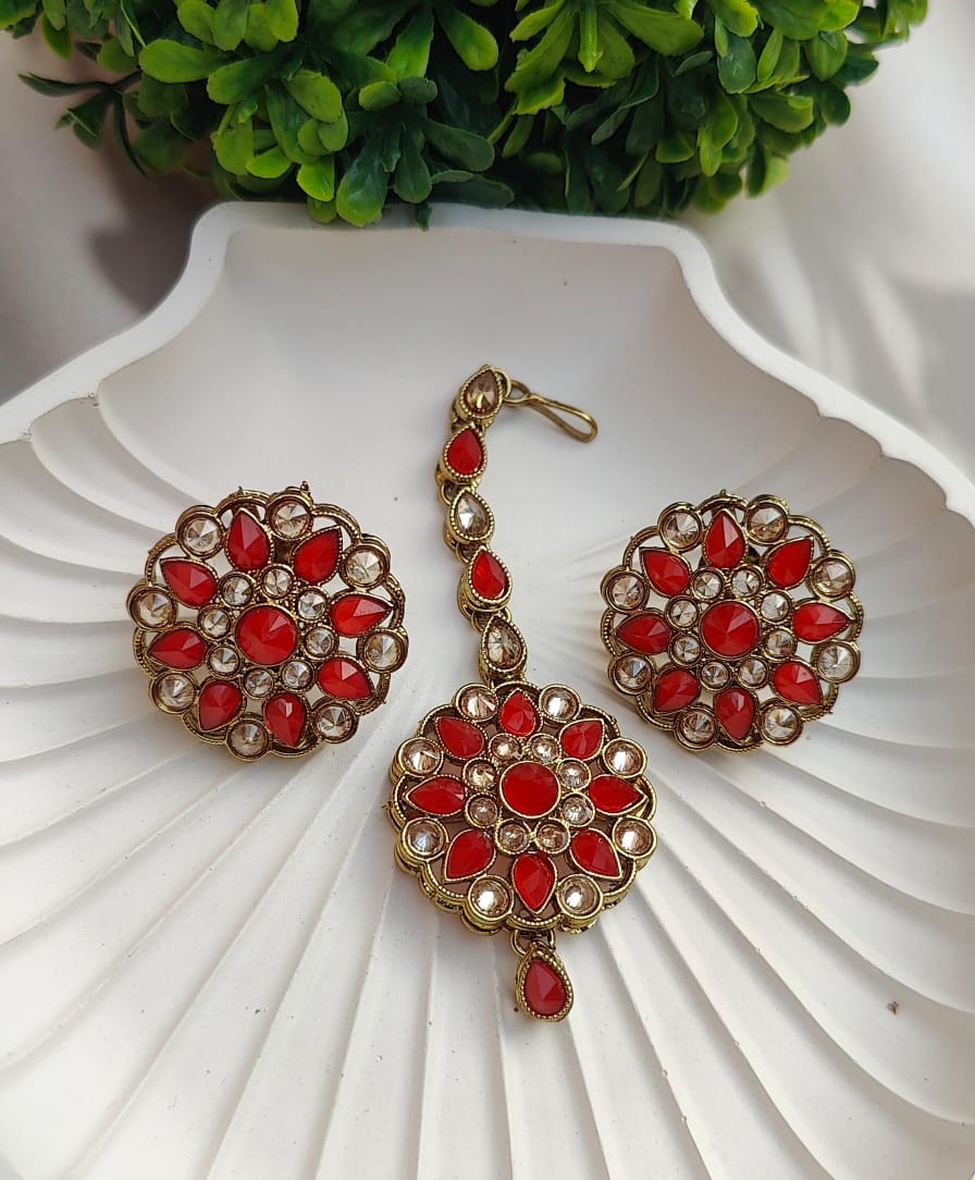 Anaya Polki Earrings Tikka