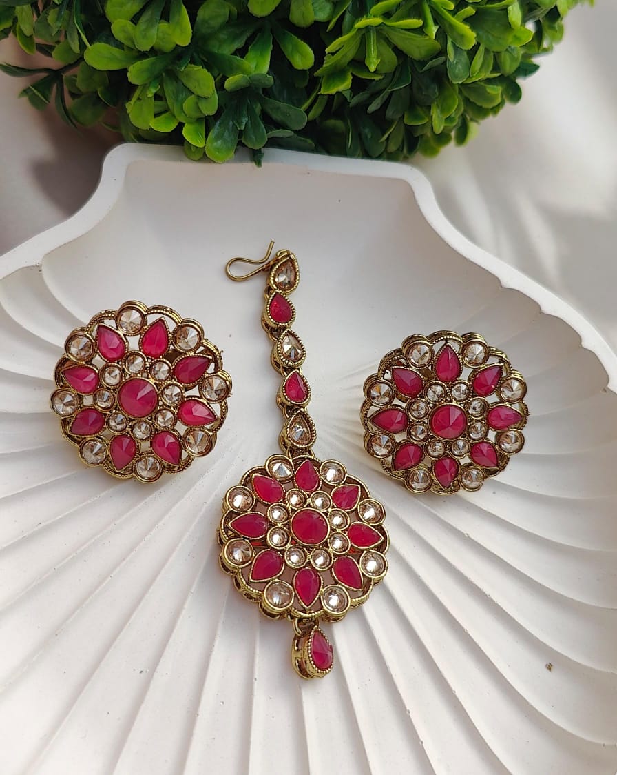 Anaya Polki Earrings Tikka