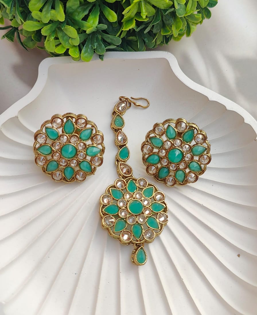 Anaya Polki Earrings Tikka