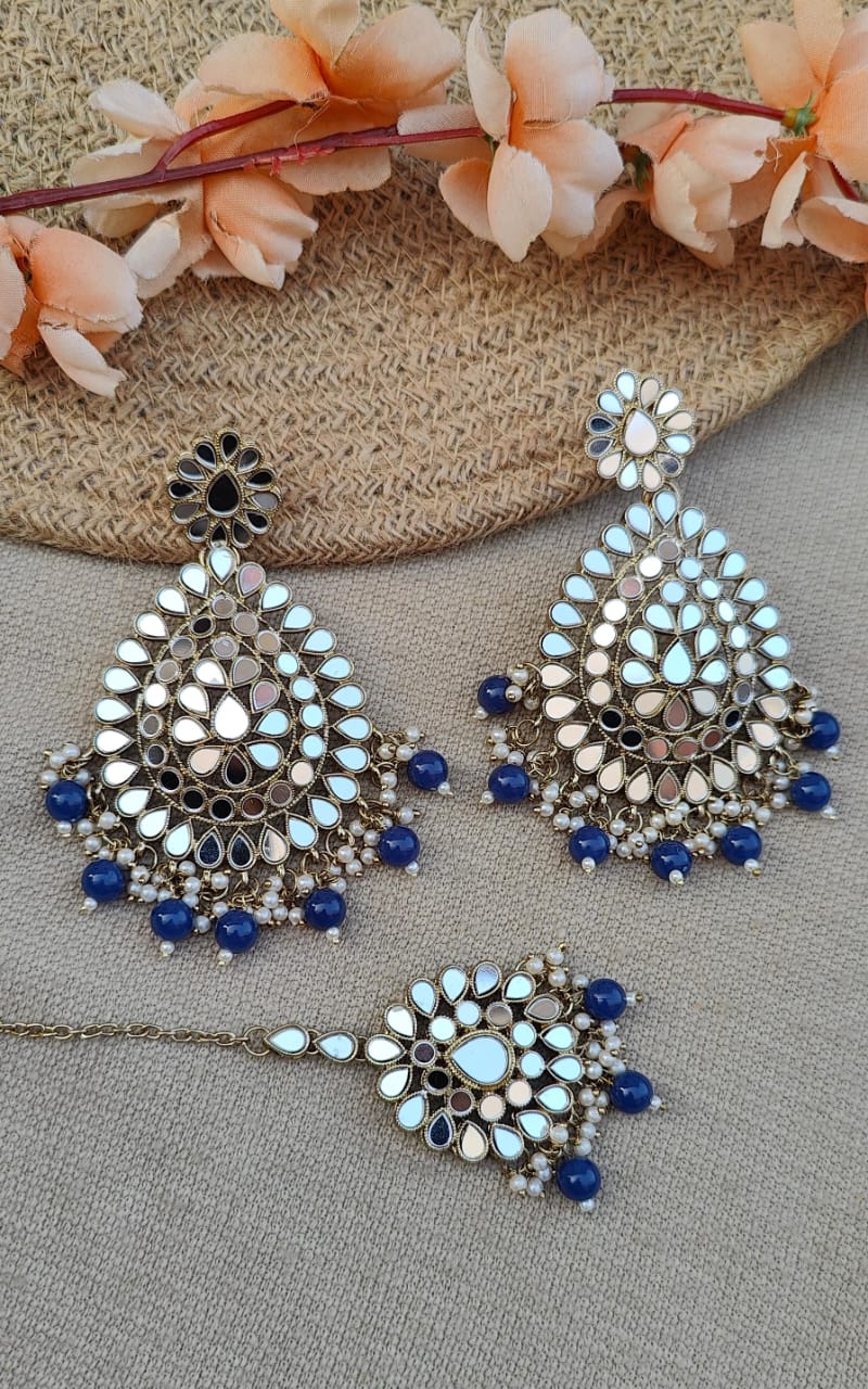 Teesha Mirror Earrings Tikka