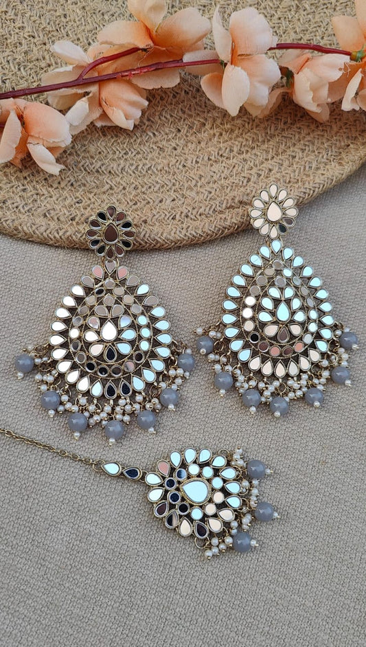 Teesha Mirror Earrings Tikka