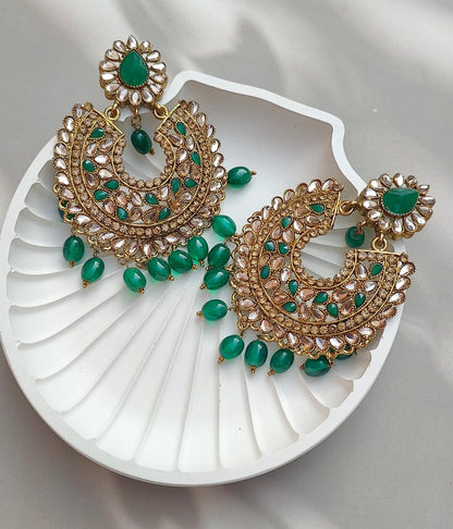 Himani Oversized Earrings Tikka