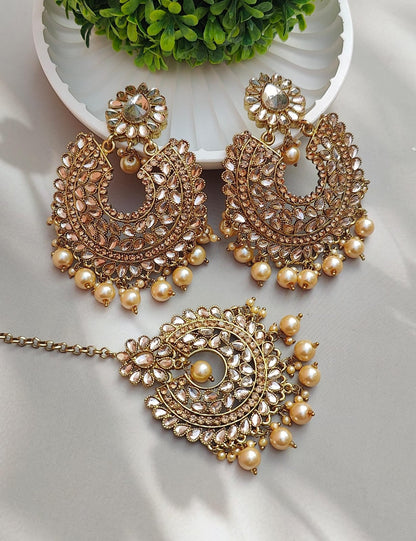 Himani Oversized Earrings Tikka