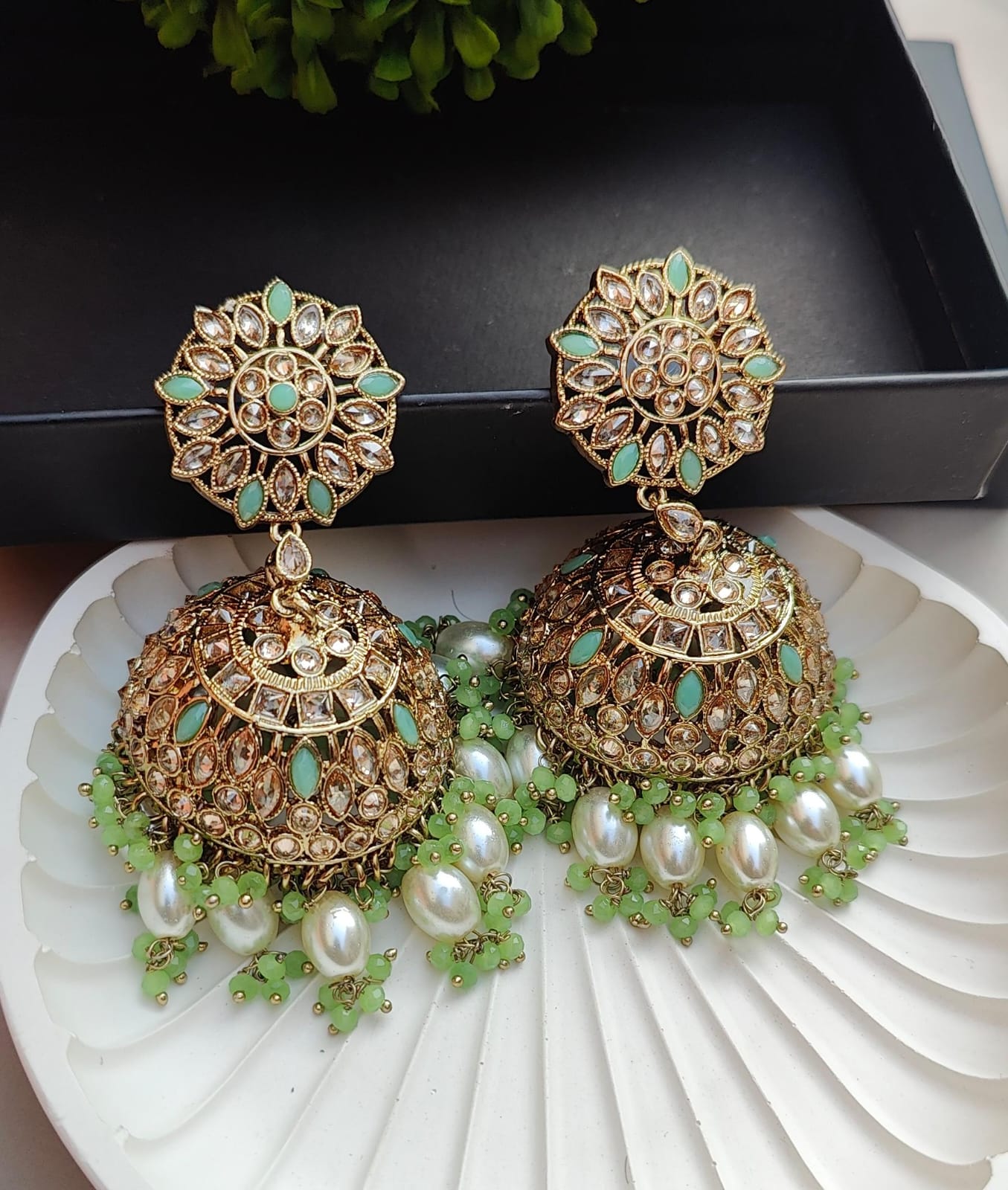 Ishita Polki Oversized Jhumkis