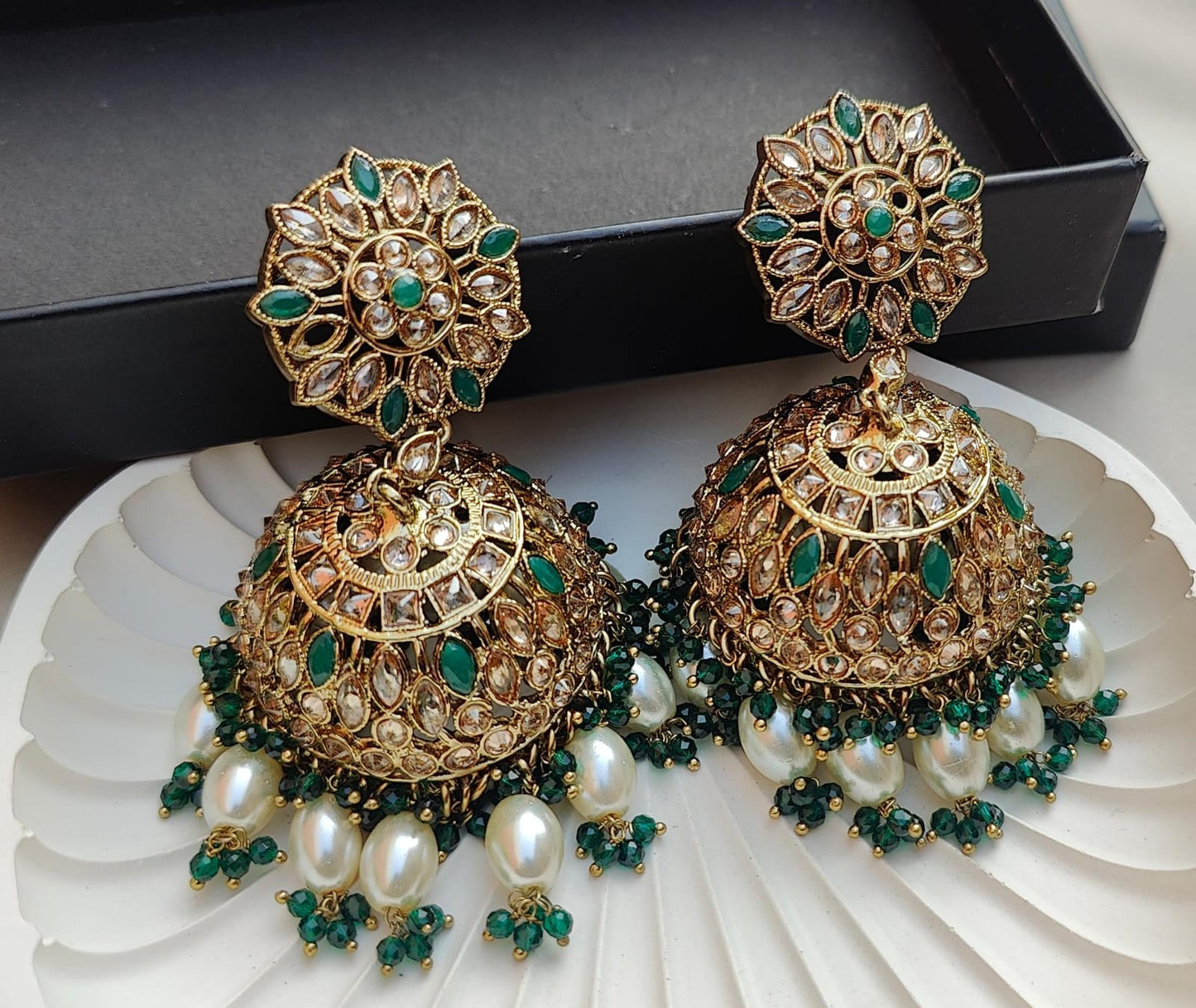 Ishita Polki Oversized Jhumkis