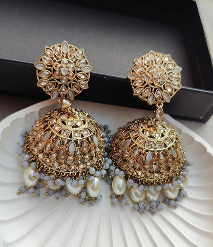 Ishita Polki Oversized Jhumkis