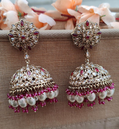 Ishita Polki Oversized Jhumkis