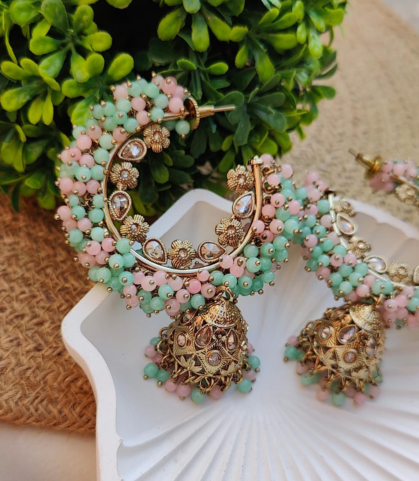 Simi Oversized Polki Earrings