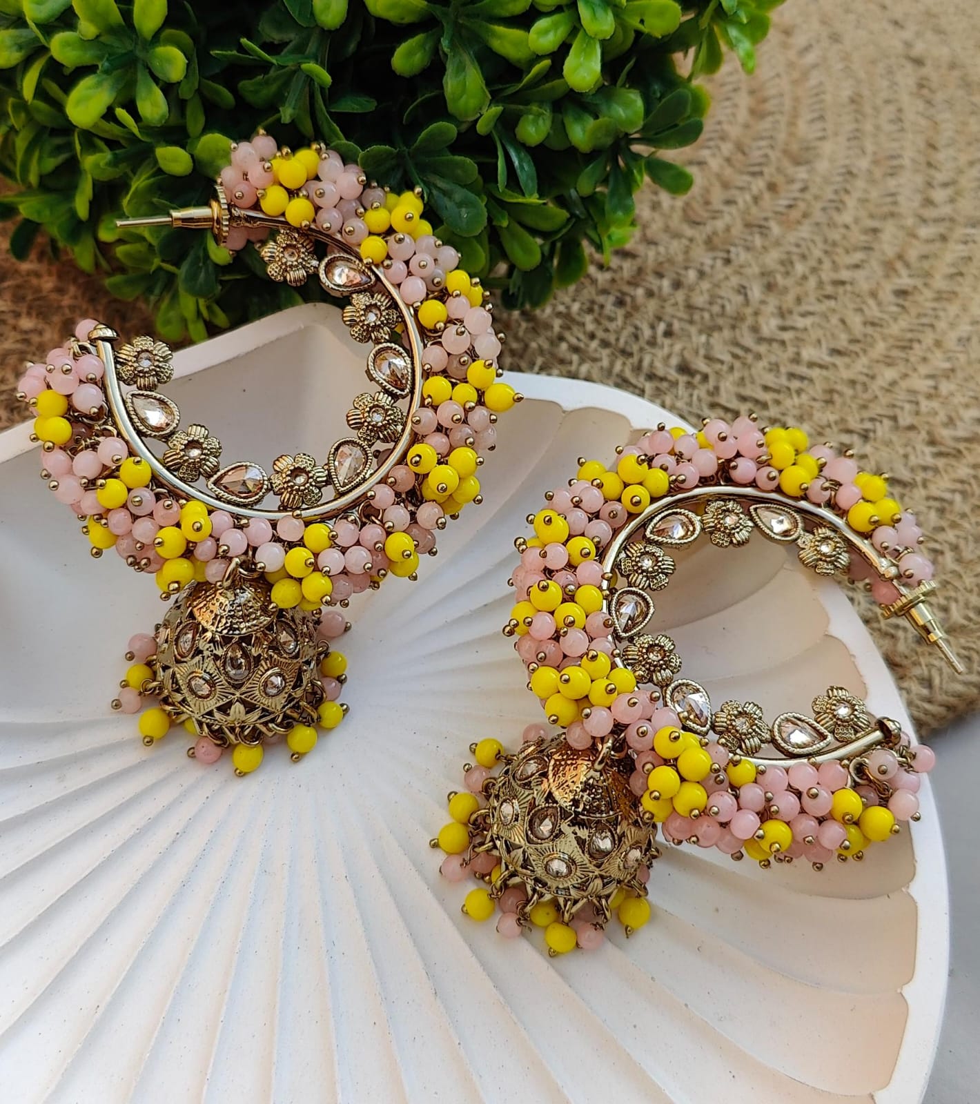 Simi Oversized Polki Earrings