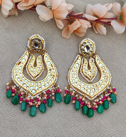 Ajita Oversized Kundan Earrings