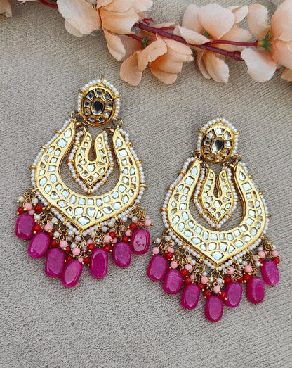 Ajita Oversized Kundan Earrings