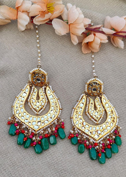 Ajita Oversized Kundan Earrings