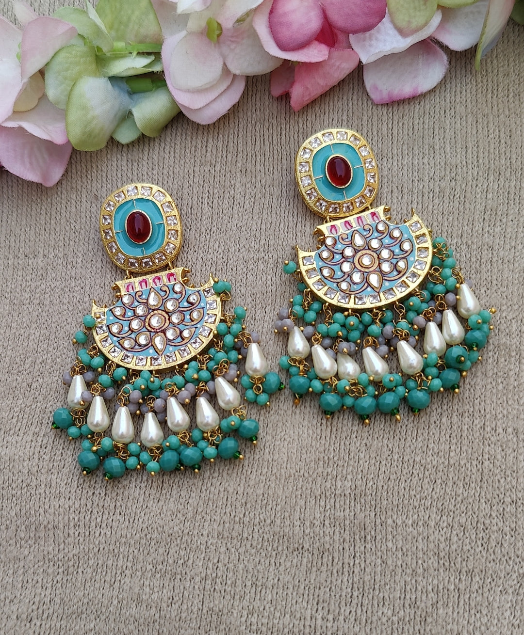 Varnika Meenakari Earrings