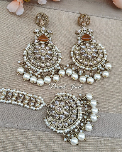 Maahi Polki Earrings Tikka