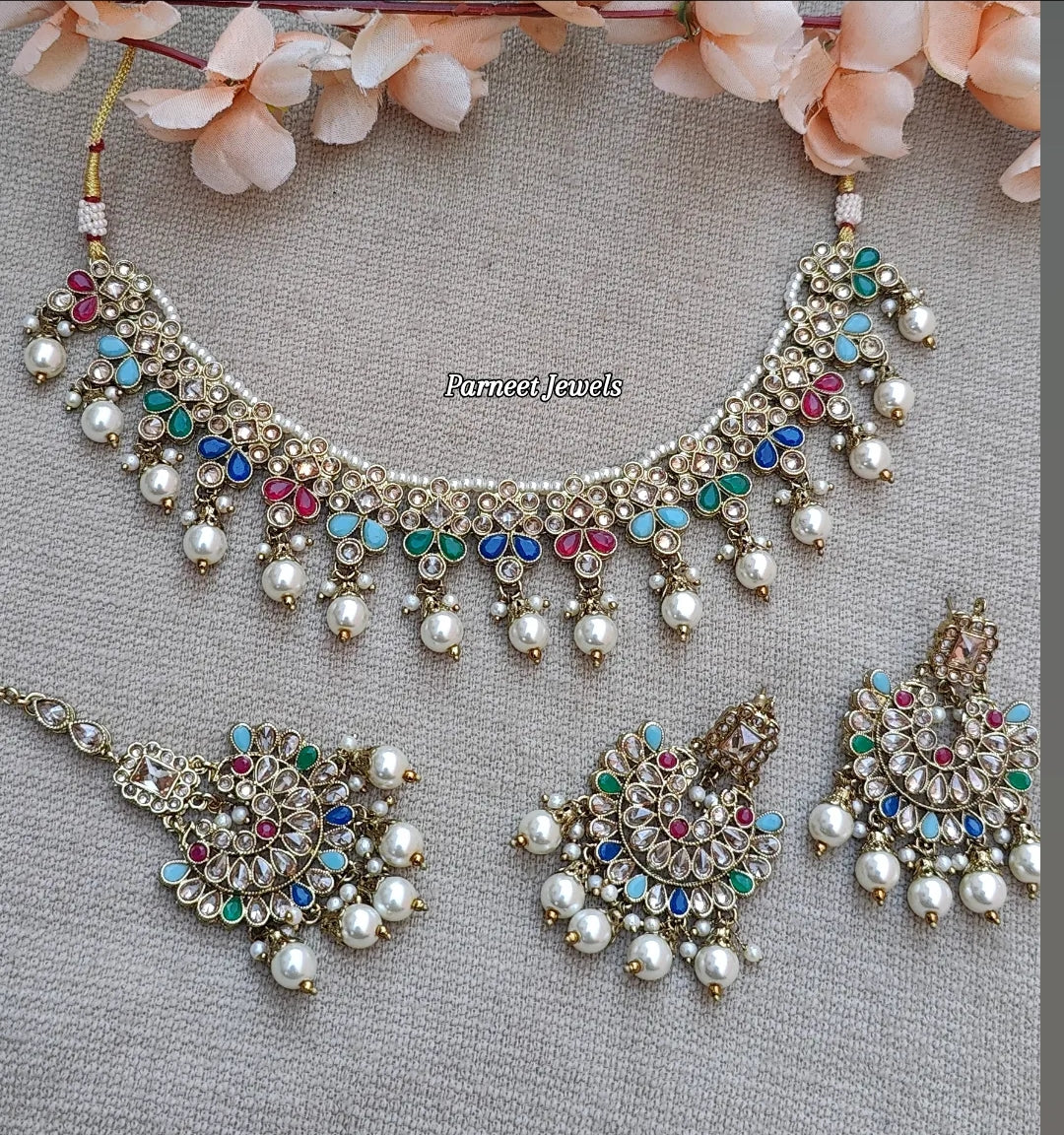 Ameya Polki Necklace Set