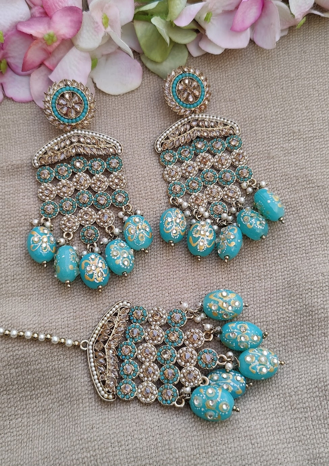 Vanita Polki Earrings Tikka