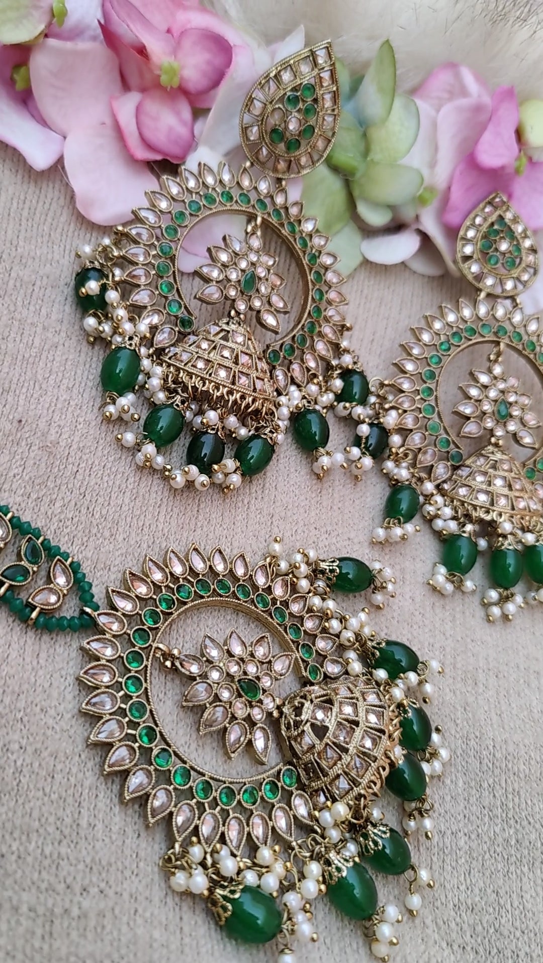 Raga Oversized Polki Earrings Tikka