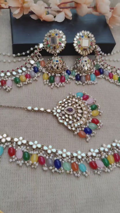 Kashish Mirror Necklace Set