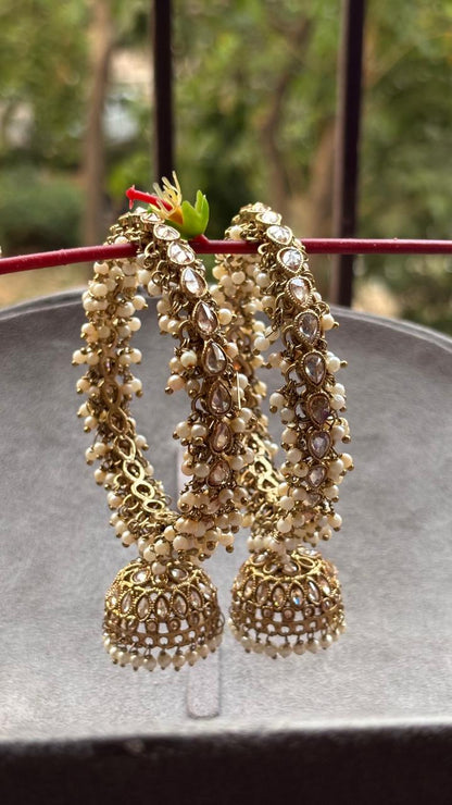 Shirisha Polki Jhumki Bangles (Pearl)