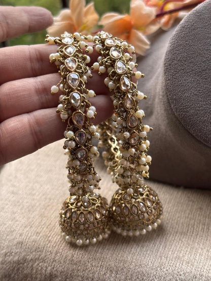 Shirisha Polki Jhumki Bangles (Pearl)