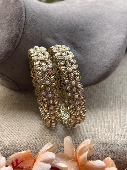 Sunisha Polki Bangles/Kadey (Gold)