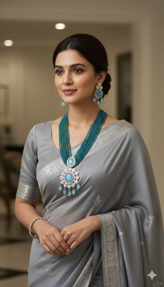 Karishma Long Beaded Necklace Set