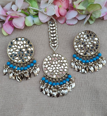 Urvasi mirror earrings tikka