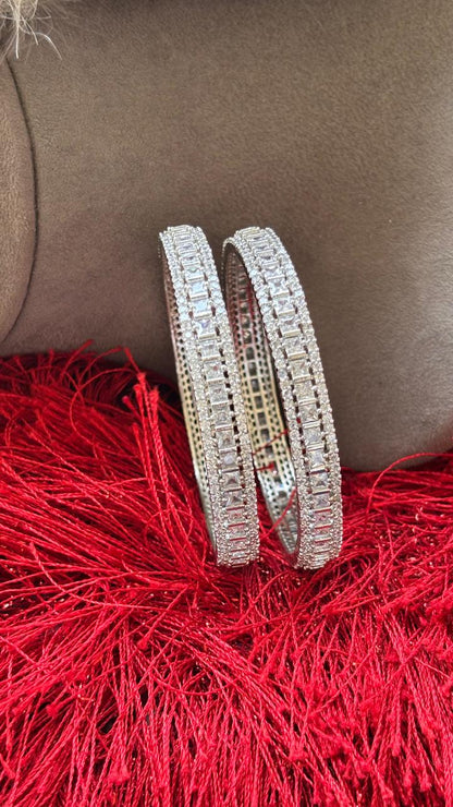 Marium AD Bangles (Silver)