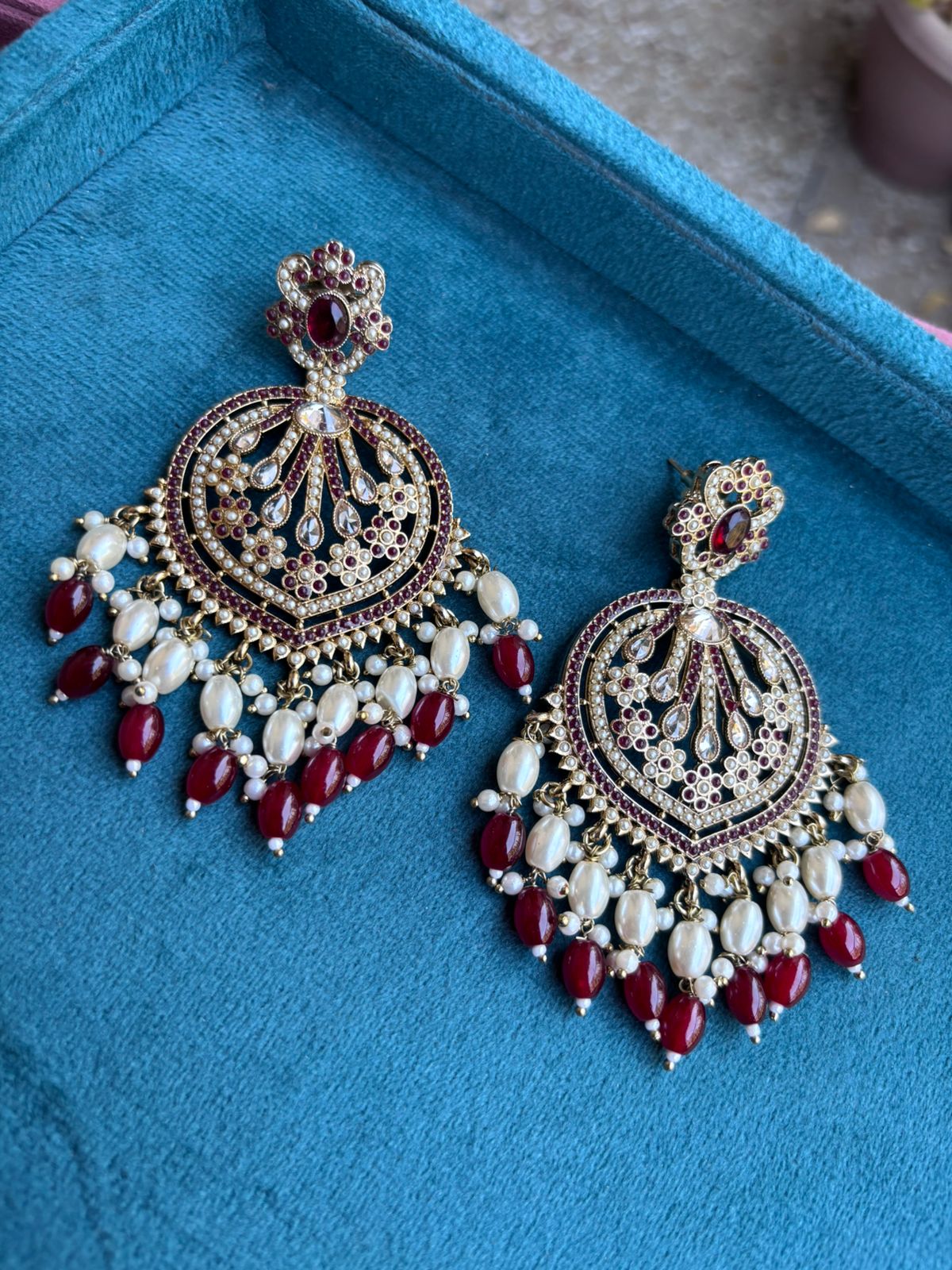 Kritika Polki Earrings Tikka