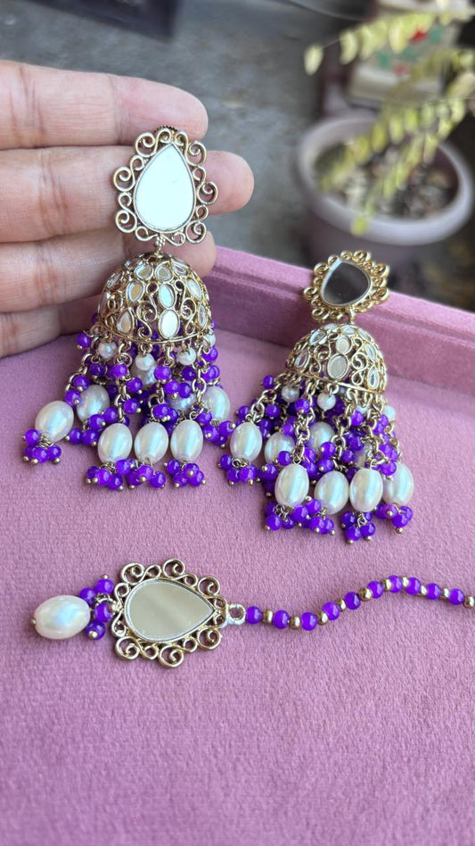 Damini Mirror Jhumki Tikka